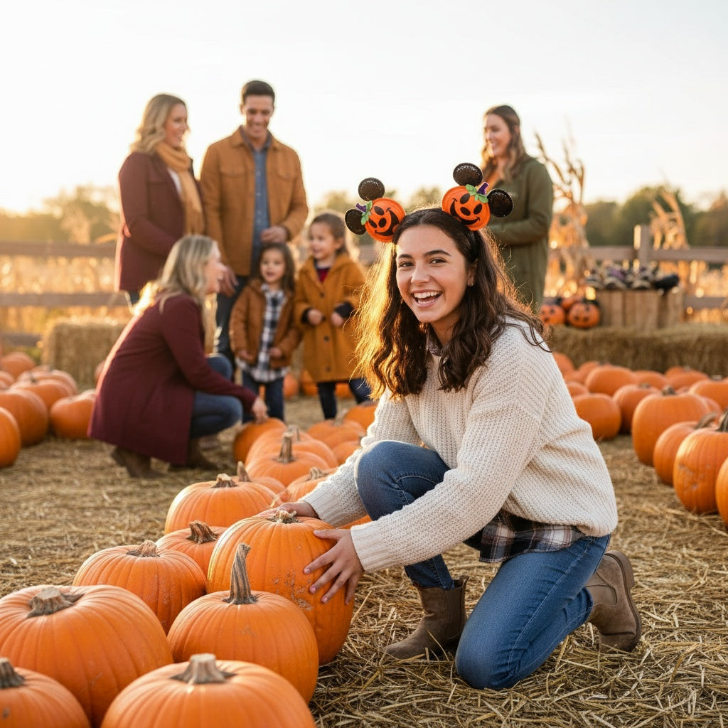 Mickey Mouse Ears Headband Halloween Pumpkin 2025