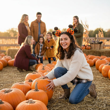 Mickey Mouse Ears Headband Halloween Pumpkin 2025